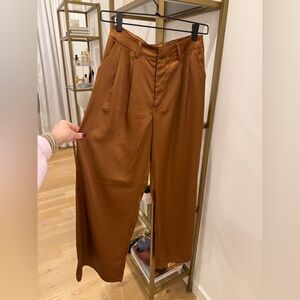 F21 brown silk pants
